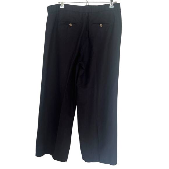 J.Jill Women's Linen Blend Wide Leg Trouser Pants Black Size 12 - Picture 2 of 9